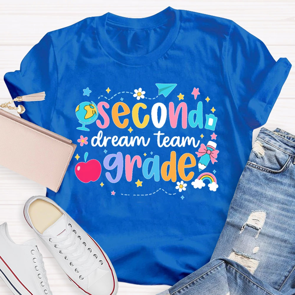 Personalized Grade 2nd Grade Dream Team Back To School Teacher T-shirt