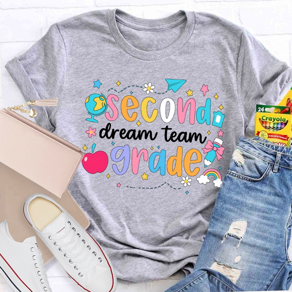 Personalized Grade 2nd Grade Dream Team Back To School Teacher T-shirt