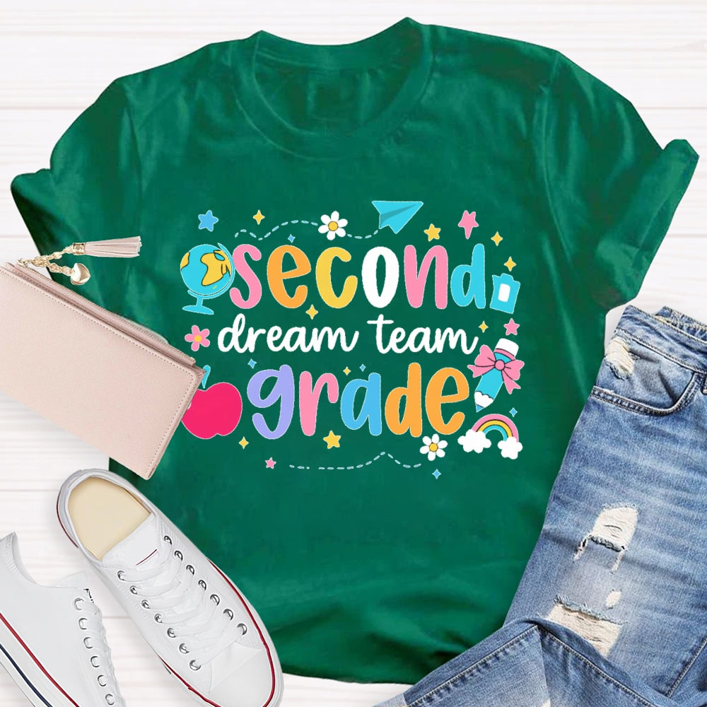 Personalized Grade 2nd Grade Dream Team Back To School Teacher T-shirt