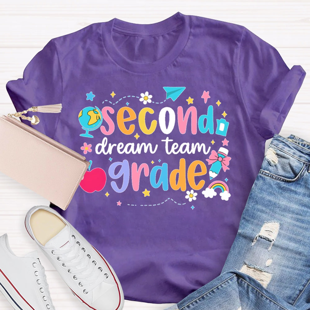 Personalized Grade 2nd Grade Dream Team Back To School Teacher T-shirt