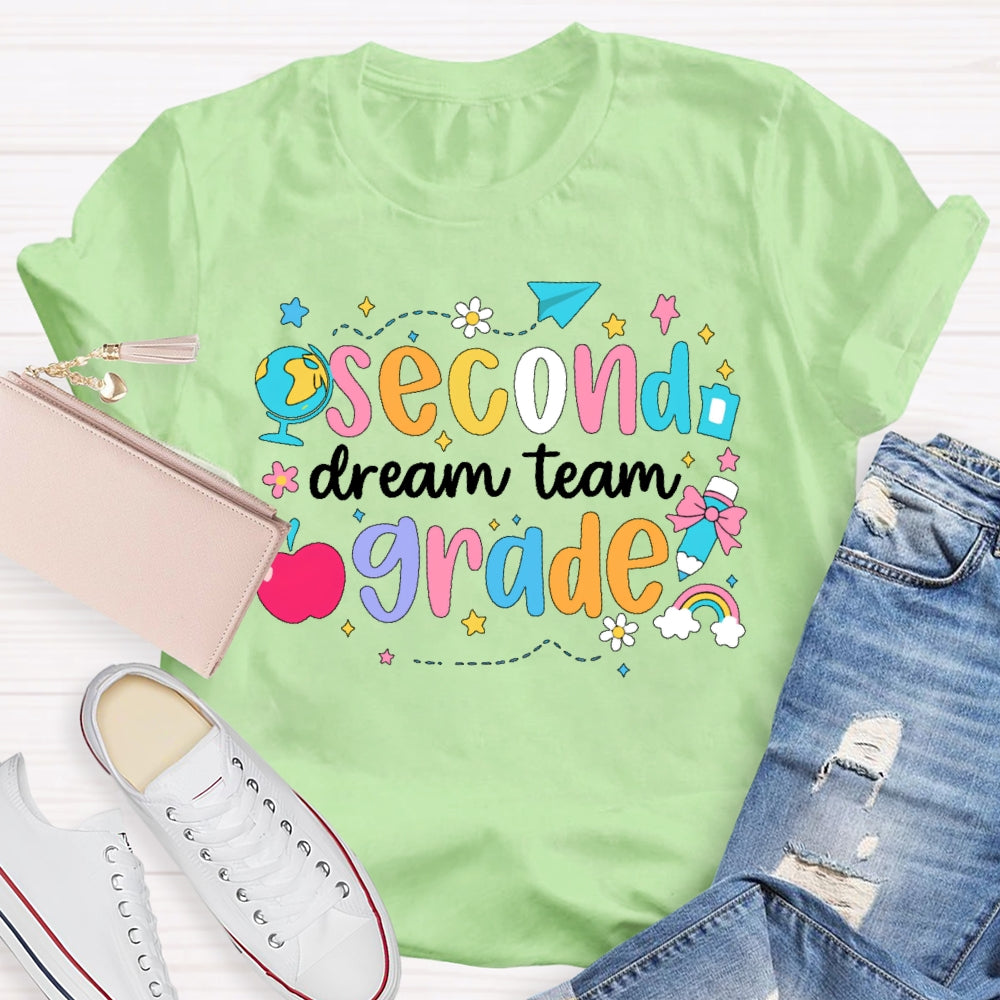 Personalized Grade 2nd Grade Dream Team Back To School Teacher T-shirt
