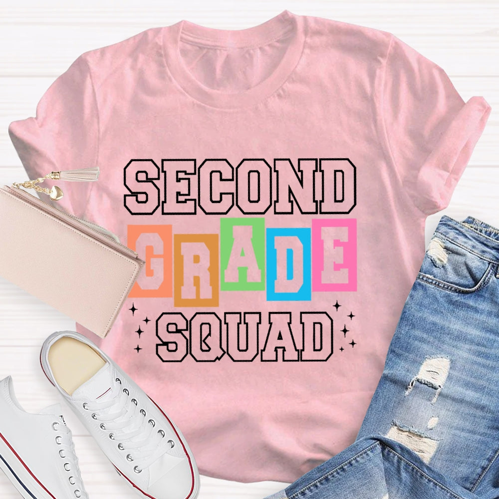 Personalized Grade 2nd Grade Squad Shirt Teacher T-shirt