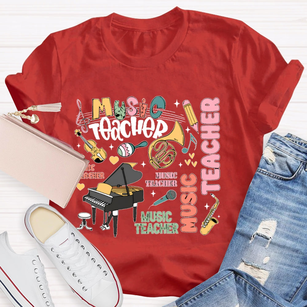 Music Teacher Graphic T-shirt