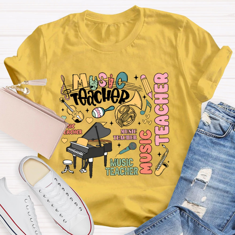 Music Teacher Graphic T-shirt