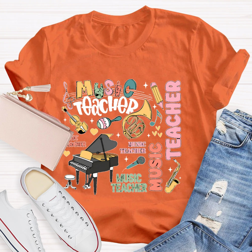 Music Teacher Graphic T-shirt