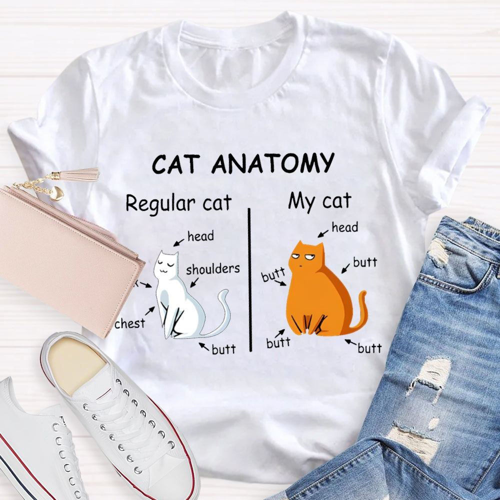 Cat Anatomy Regular Cat And My Cat Science Teacher T-shirt