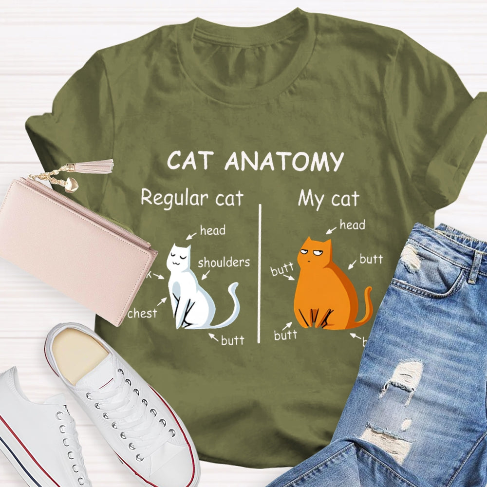 Cat Anatomy Regular Cat And My Cat Science Teacher T-shirt