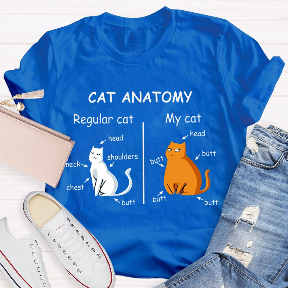 Cat Anatomy Regular Cat And My Cat Science Teacher T-shirt