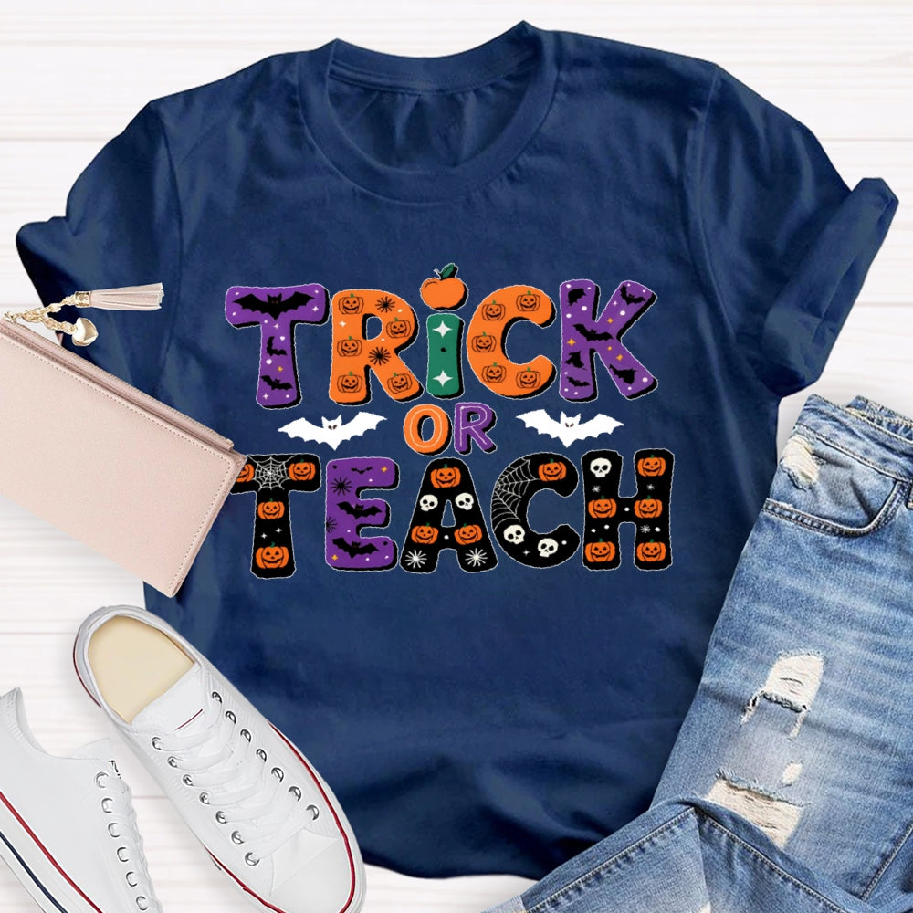 Trick Or Teach Halloween T-shirt