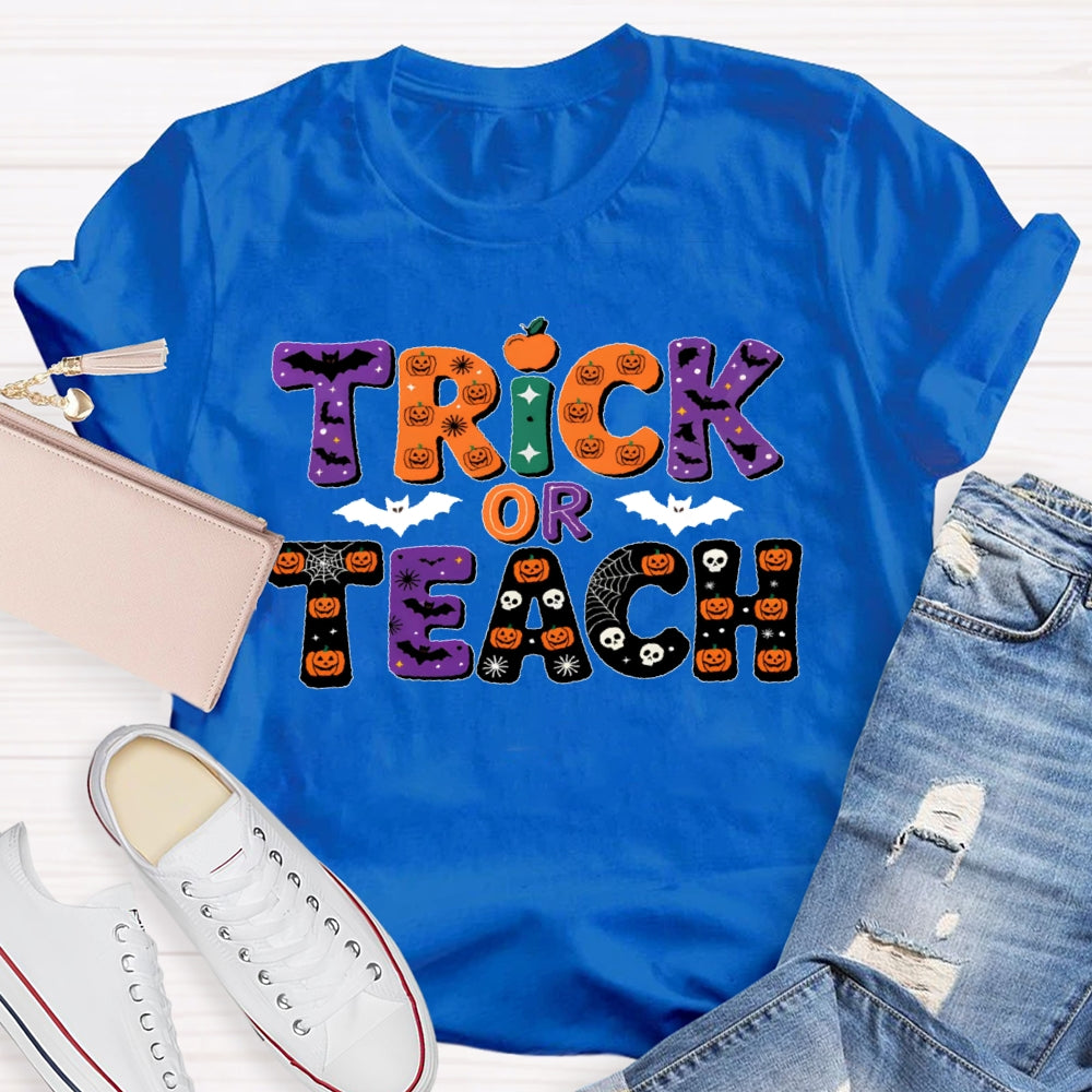 Trick Or Teach Halloween T-shirt