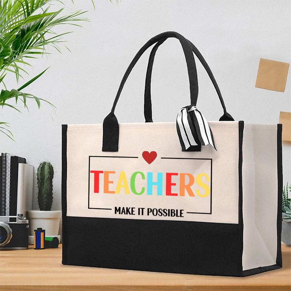 Teachers Make It Possible Cotton Tote Bag