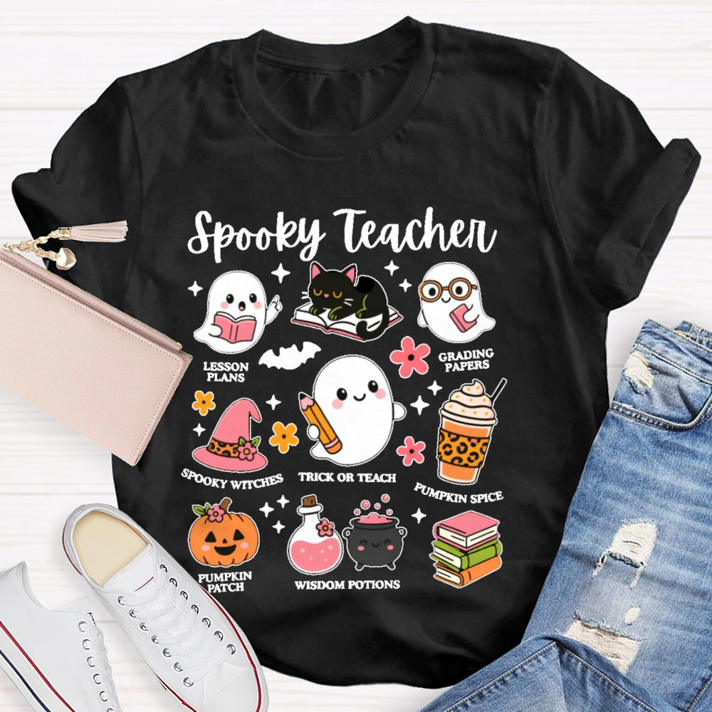 Spooky Teacher Graphic Halloween T-shirt