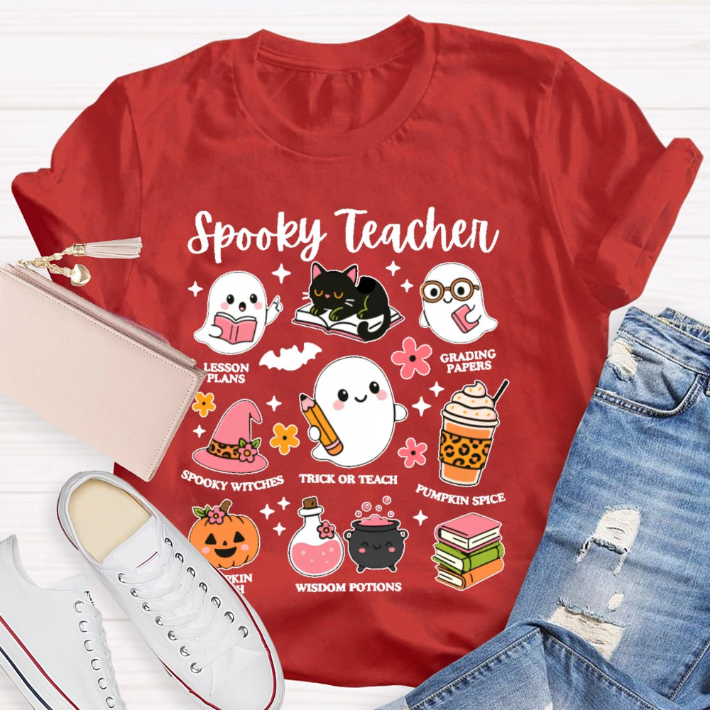 Spooky Teacher Graphic Halloween T-shirt