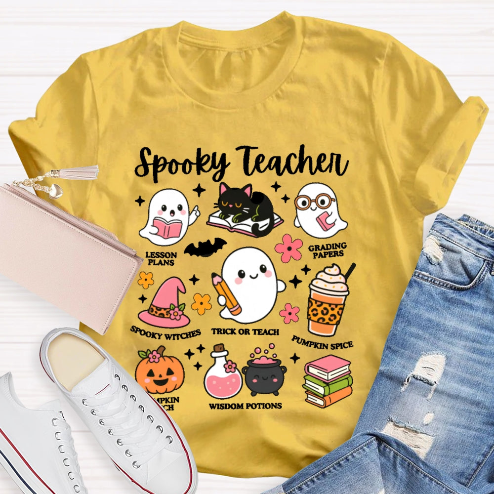 Spooky Teacher Graphic Halloween T-shirt