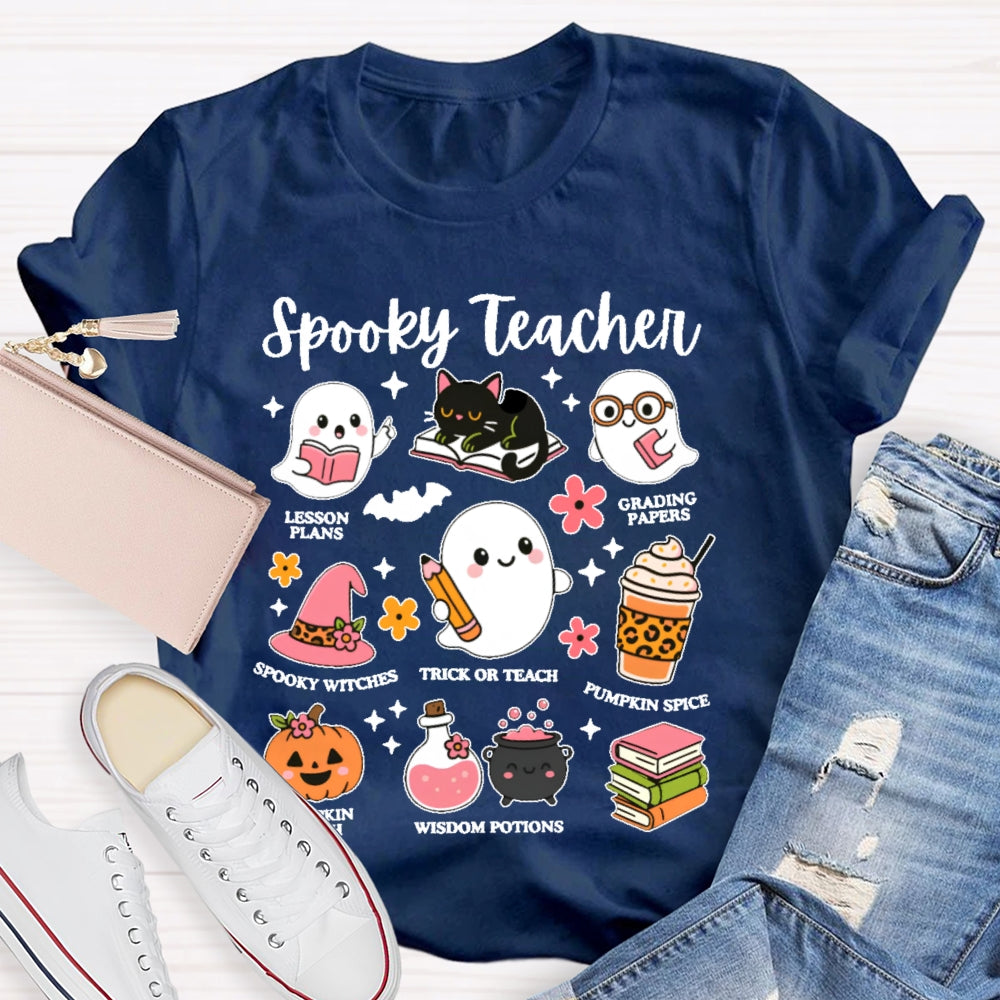 Spooky Teacher Graphic Halloween T-shirt