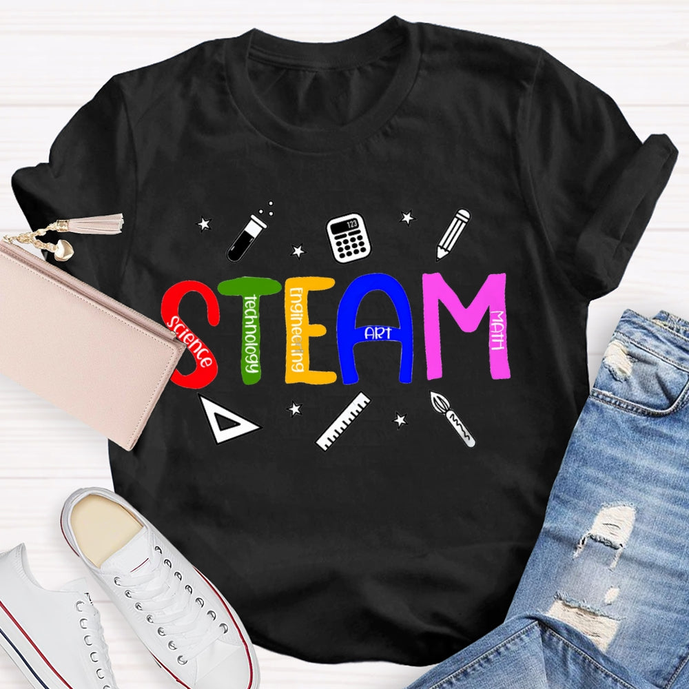 Steam Science Technology Engineering Art Math T-shirt