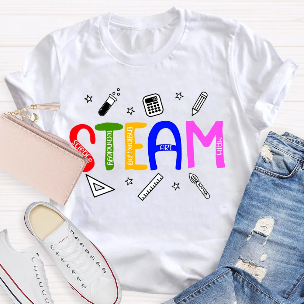 Steam Science Technology Engineering Art Math T-shirt