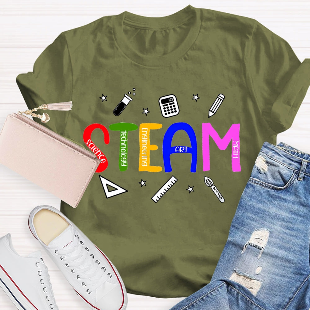 Steam Science Technology Engineering Art Math T-shirt