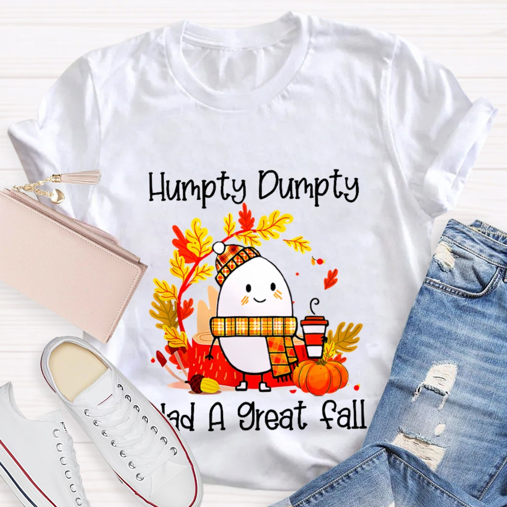 Humpty Happy Autumn Happy Fall Pumpkin T-shirt