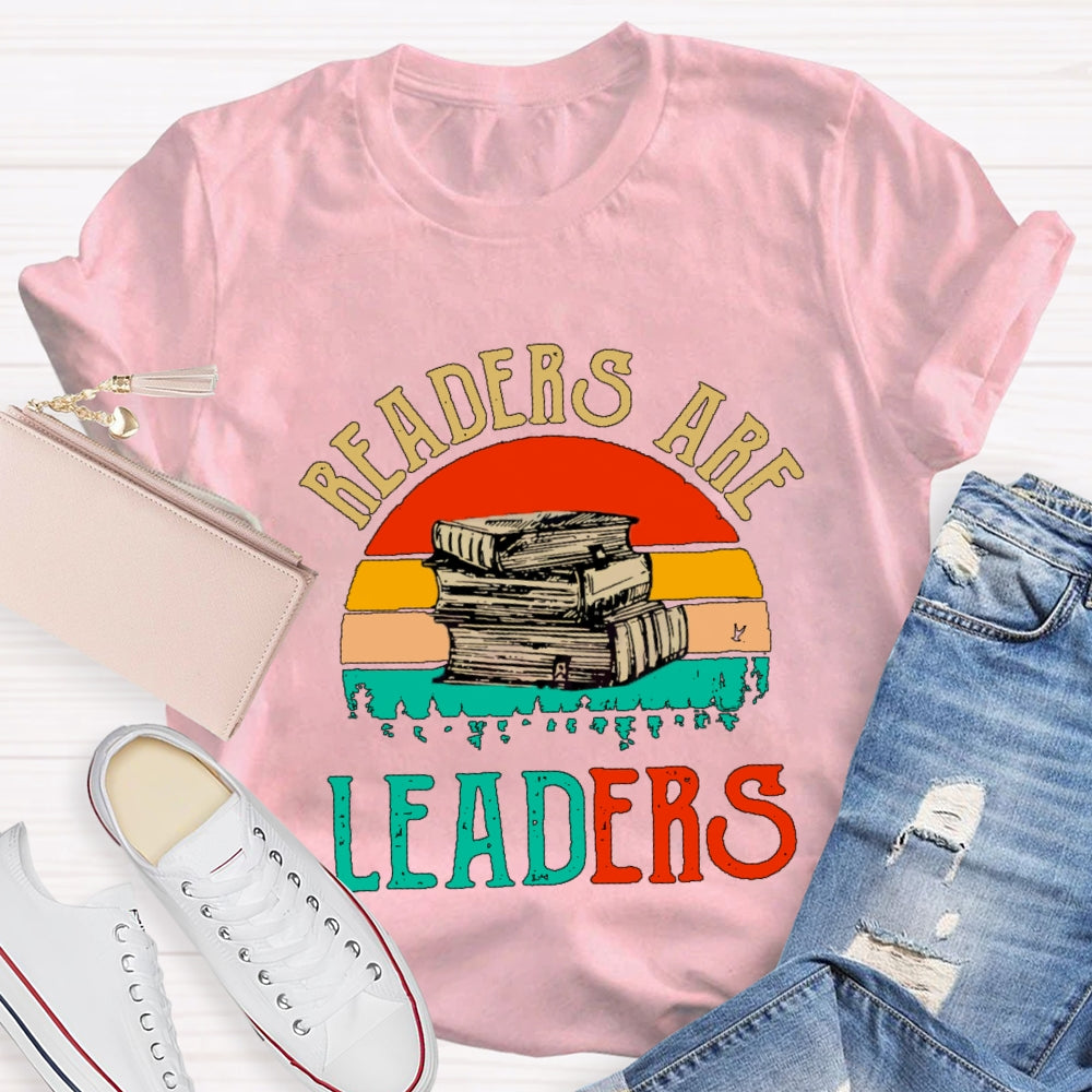 Readers Are Leader Vintage Book Printed T-Shirt