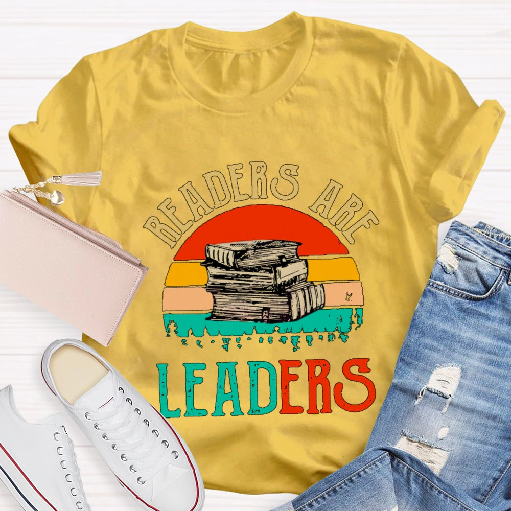 Readers Are Leader Vintage Book Printed T-Shirt