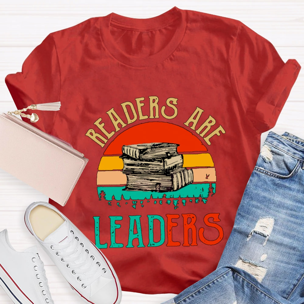 Readers Are Leader Vintage Book Printed T-Shirt