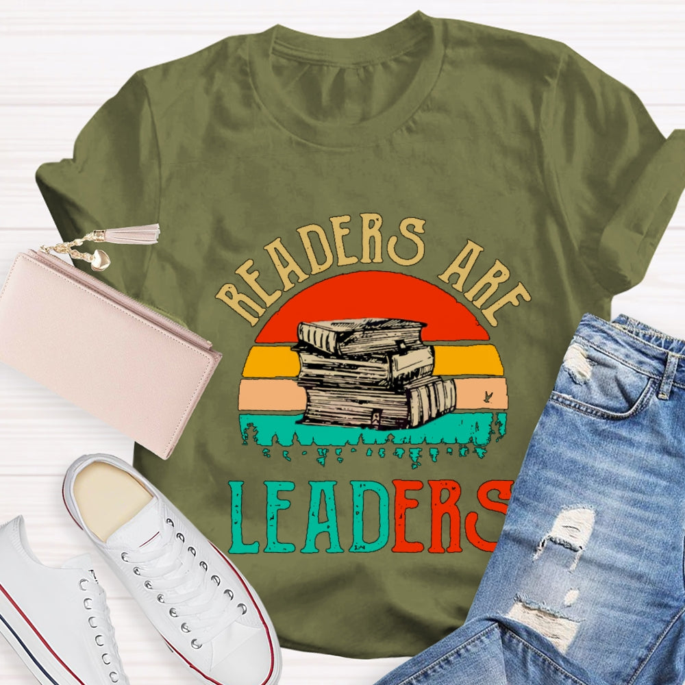 Readers Are Leader Vintage Book Printed T-Shirt