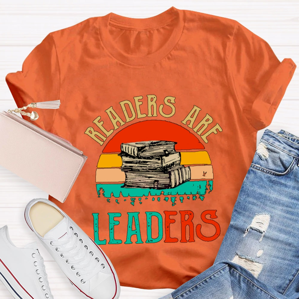 Readers Are Leader Vintage Book Printed T-Shirt