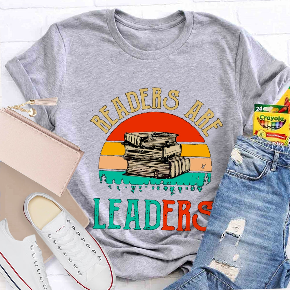 Readers Are Leader Vintage Book Printed T-Shirt