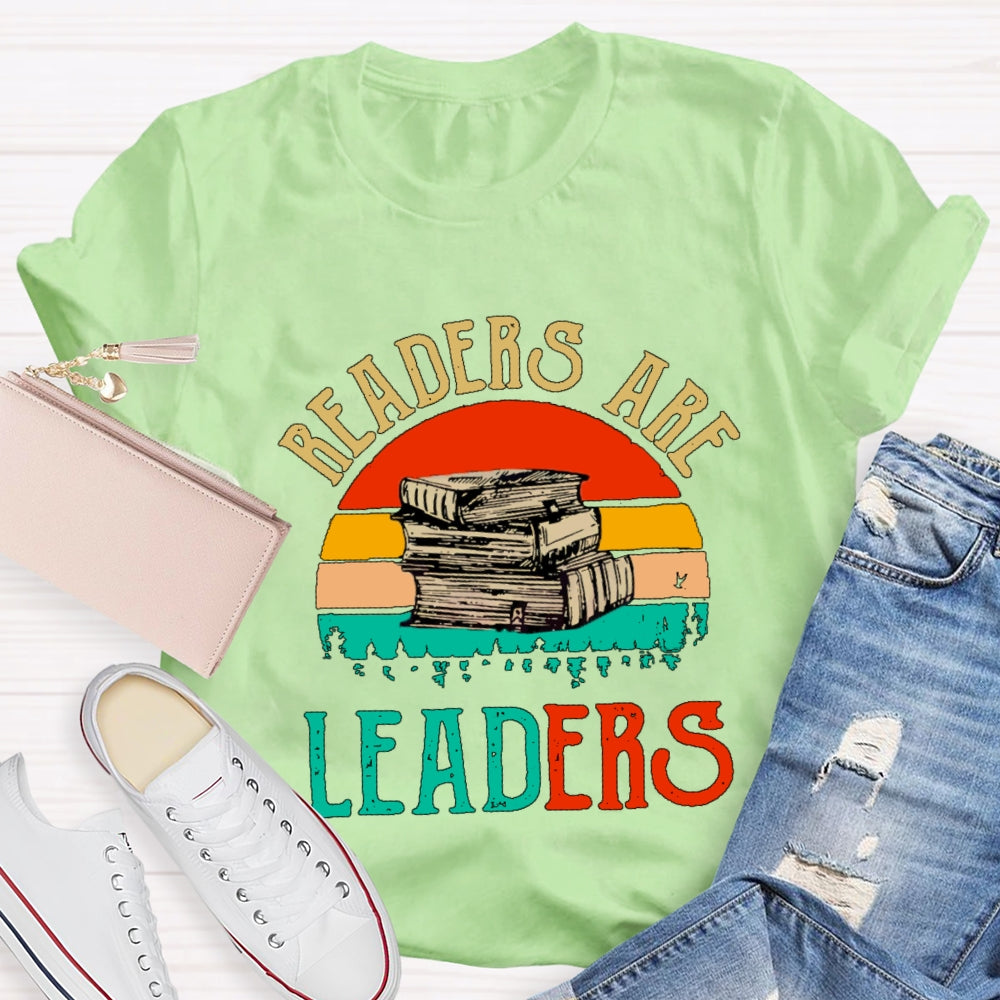 Readers Are Leader Vintage Book Printed T-Shirt