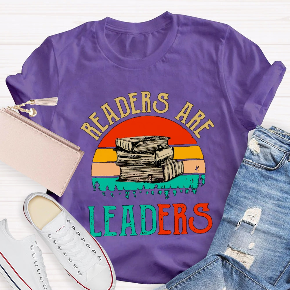 Readers Are Leader Vintage Book Printed T-Shirt