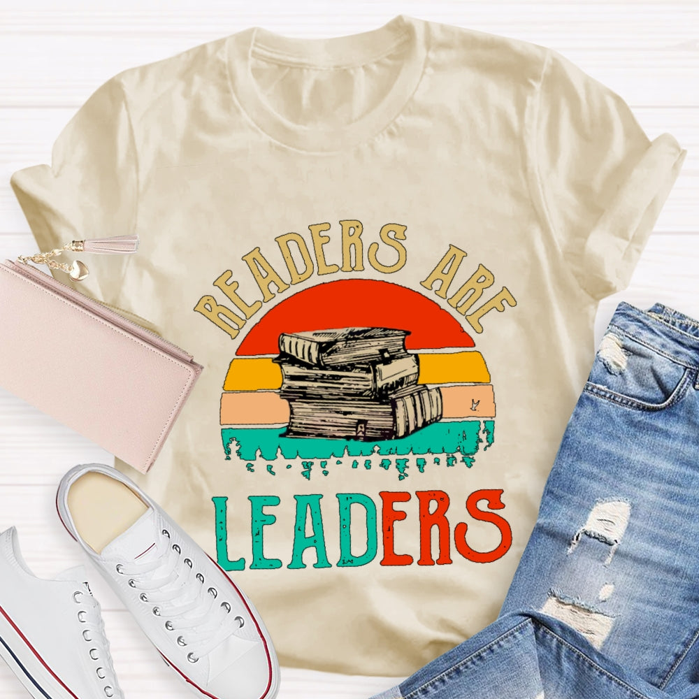 Readers Are Leader Vintage Book Printed T-Shirt
