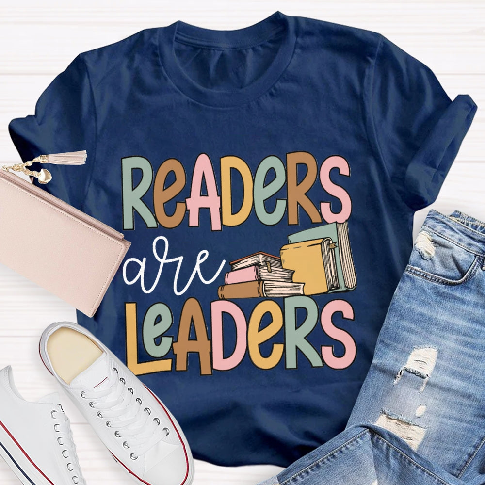 Readers Are Leaders Read More Books T-shirt