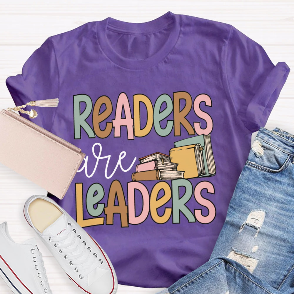 Readers Are Leaders Read More Books T-shirt