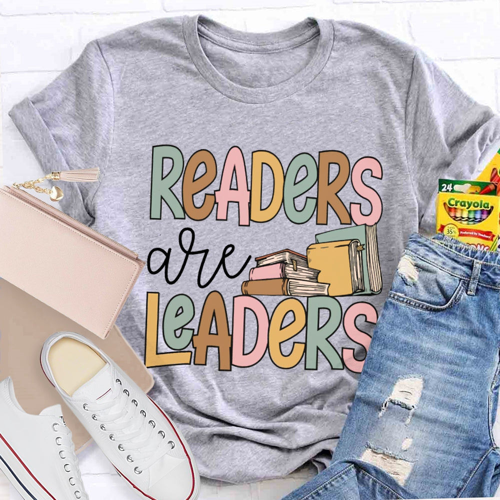 Readers Are Leaders Read More Books T-shirt