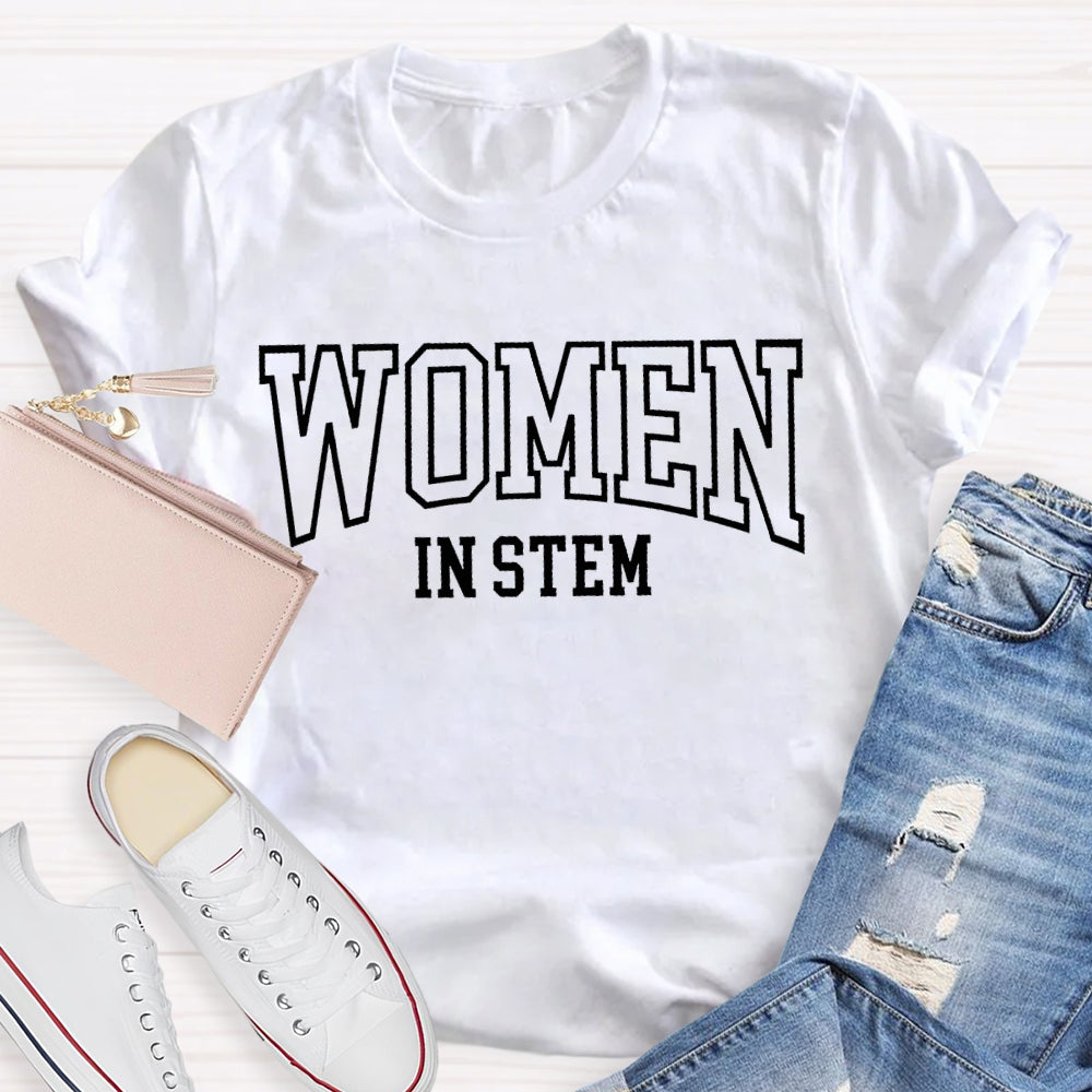 Women In Stem Science Technology Engineering Math T-shirt