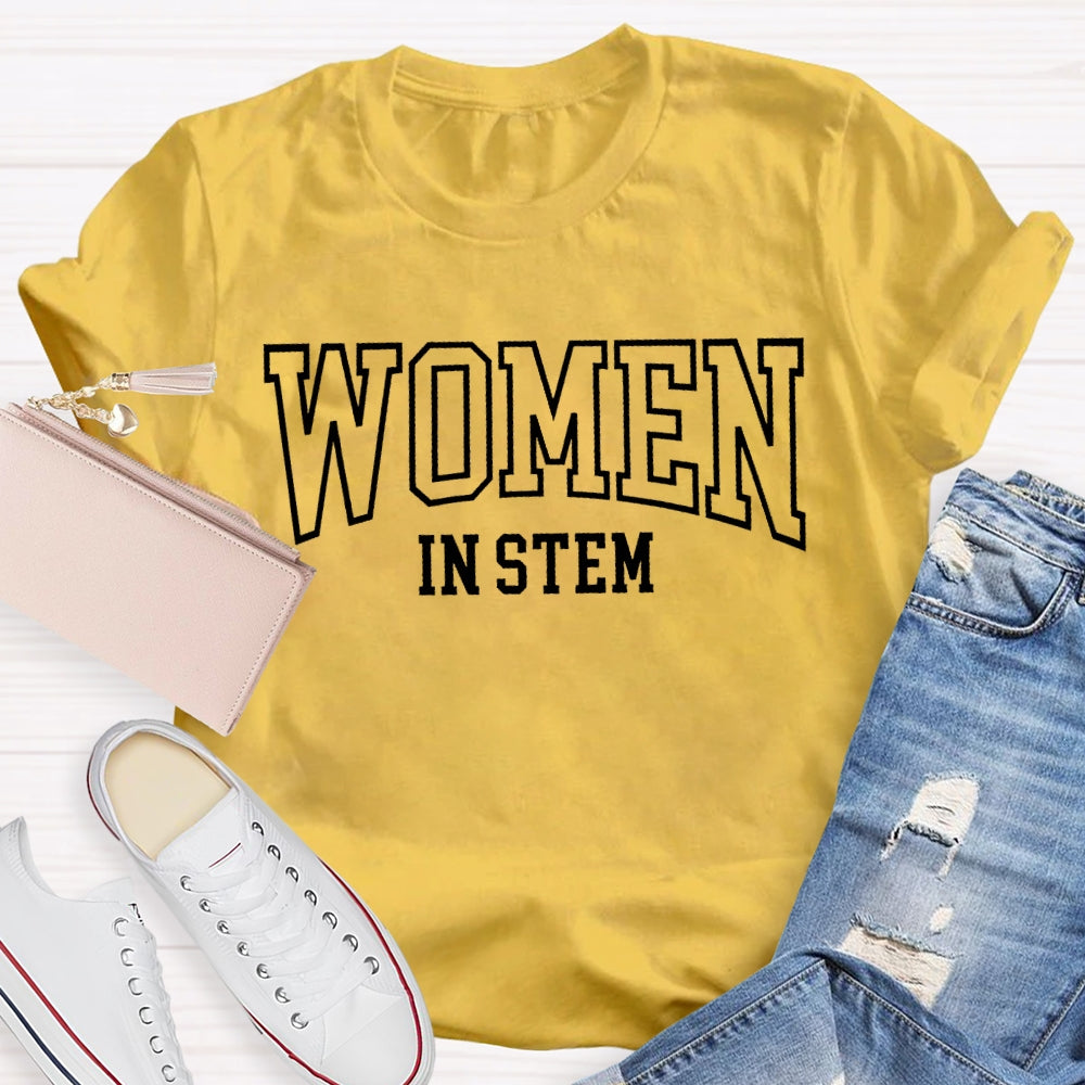 Women In Stem Science Technology Engineering Math T-shirt