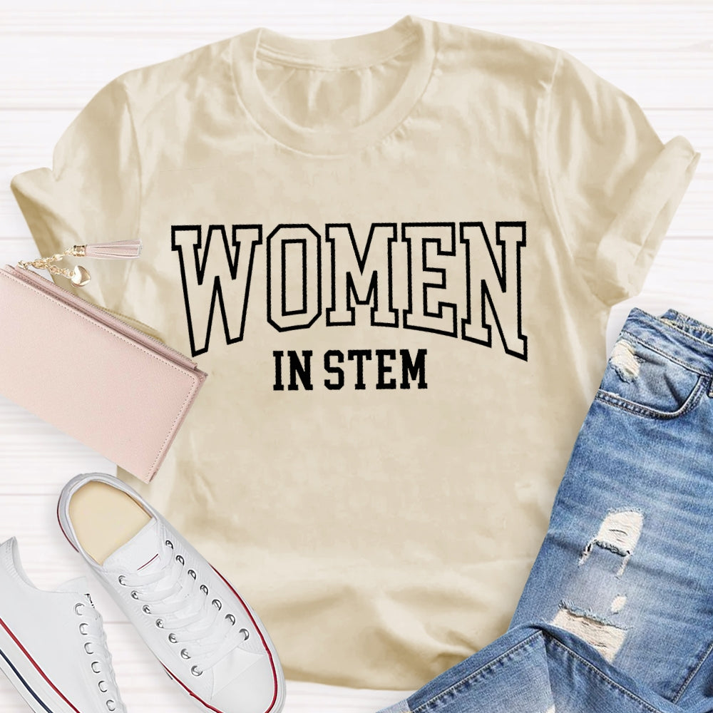 Women In Stem Science Technology Engineering Math T-shirt