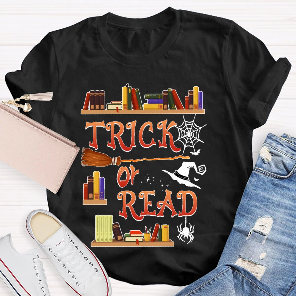 Trick Or Read  Funny Teacher Halloween T-shirt