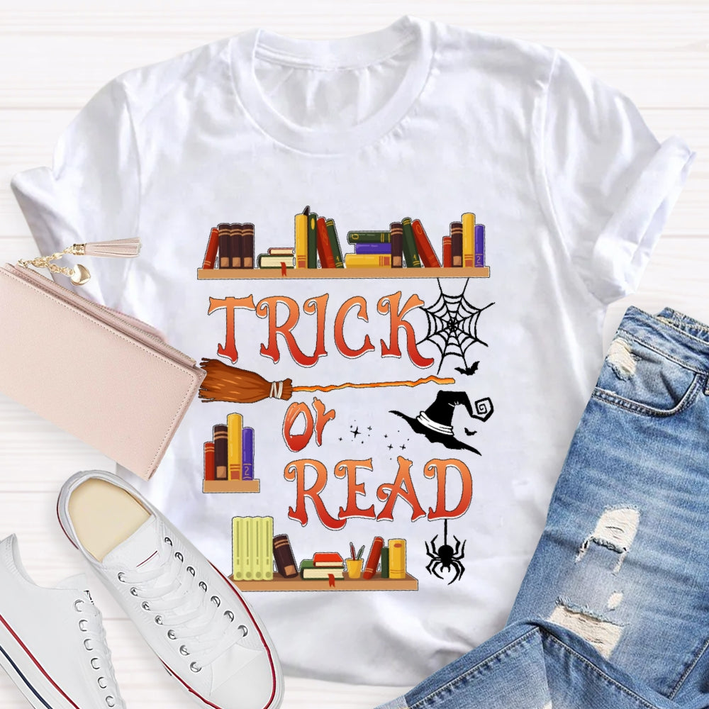 Trick Or Read  Funny Teacher Halloween T-shirt