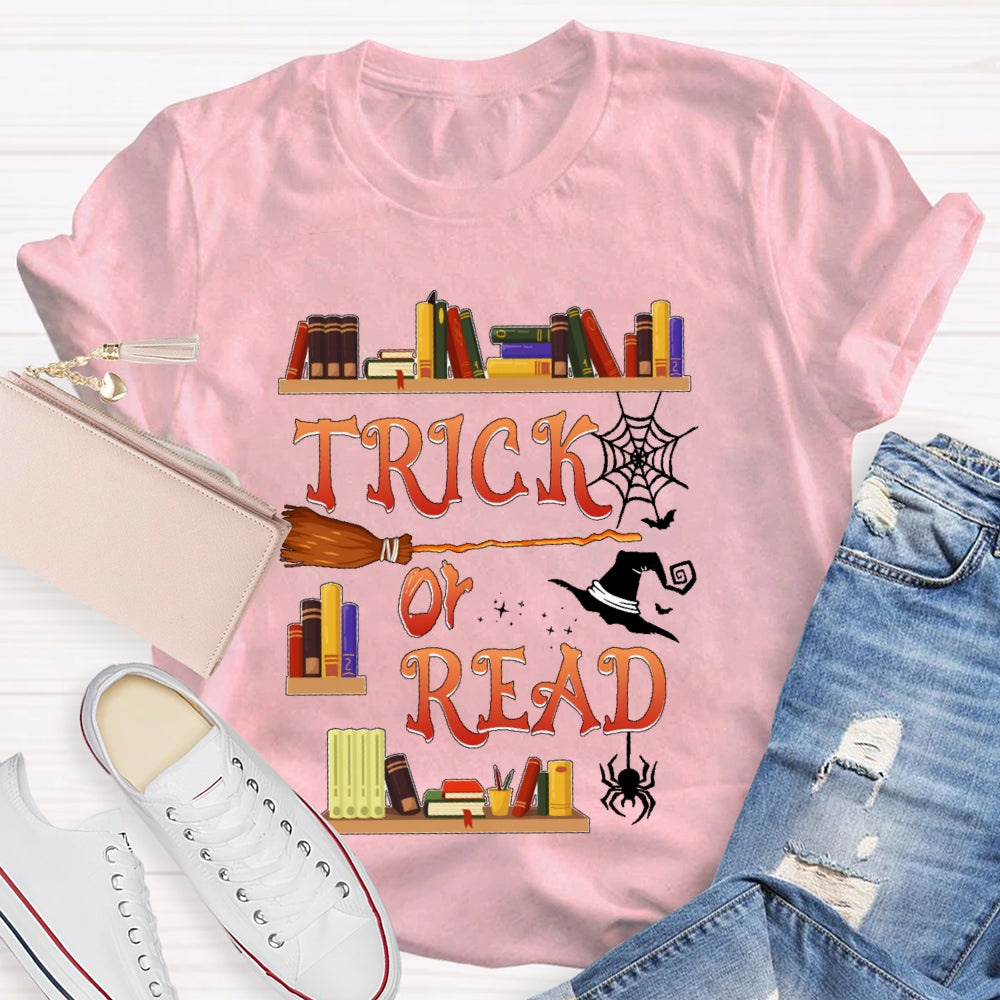 Trick Or Read Funny Teacher Halloween T-shirt