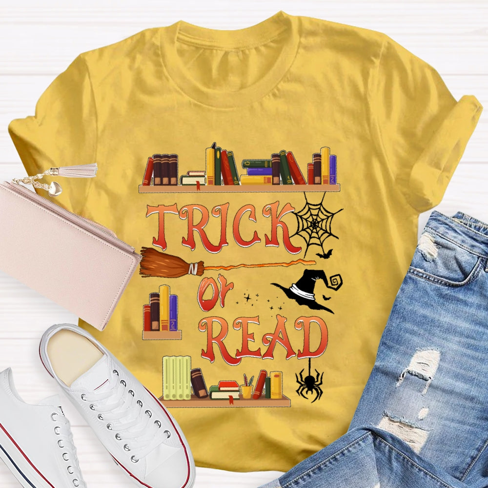 Trick Or Read Funny Teacher Halloween T-shirt