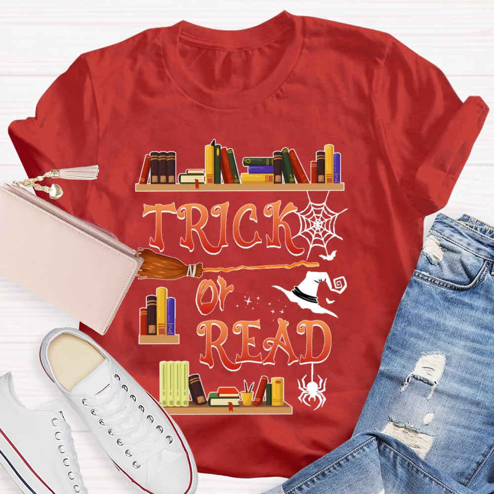 Trick Or Read Funny Teacher Halloween T-shirt