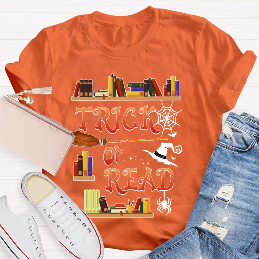 Trick Or Read Funny Teacher Halloween T-shirt