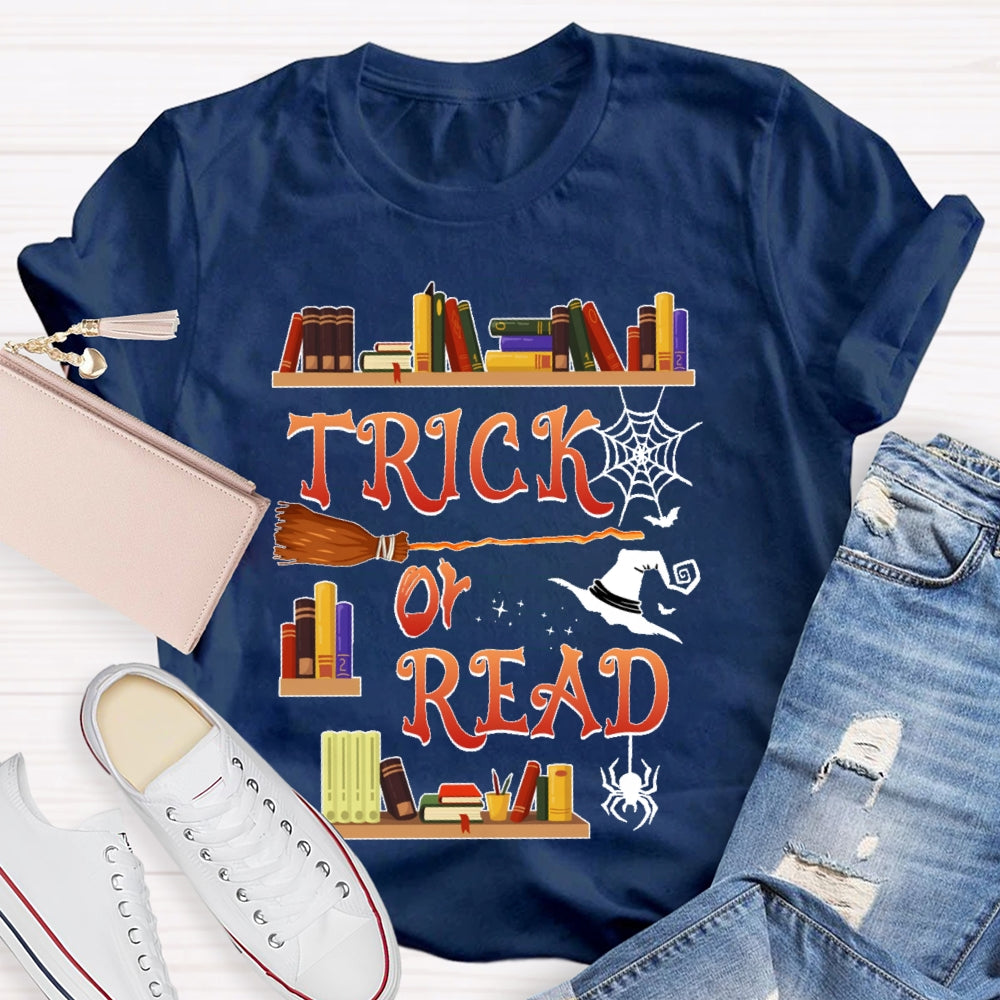 Trick Or Read Funny Teacher Halloween T-shirt
