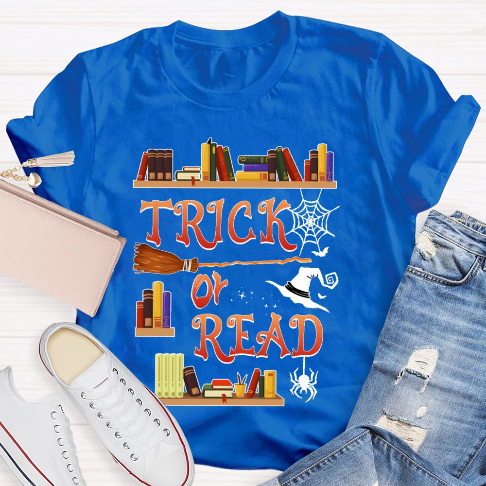 Trick Or Read Funny Teacher Halloween T-shirt
