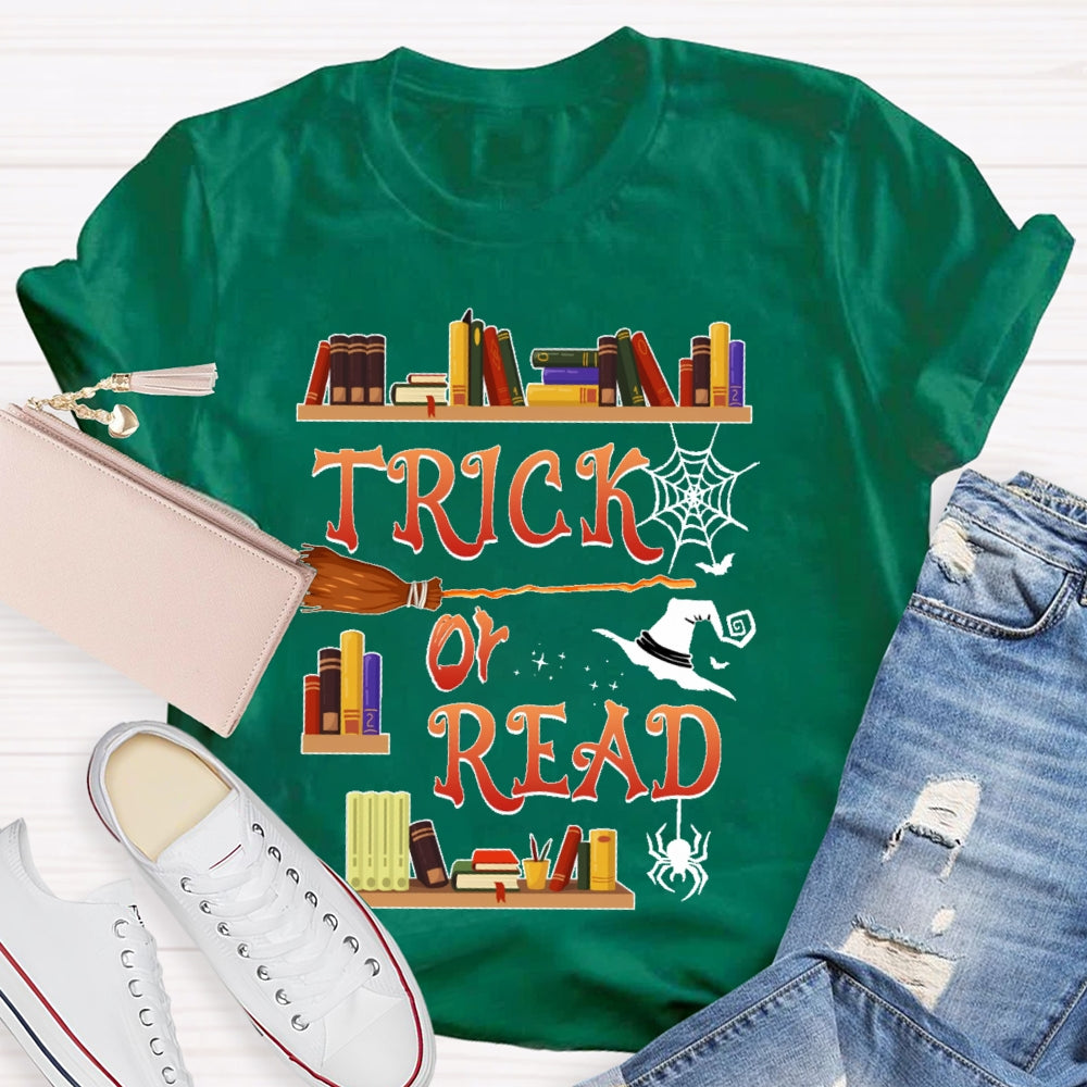 Trick Or Read Funny Teacher Halloween T-shirt