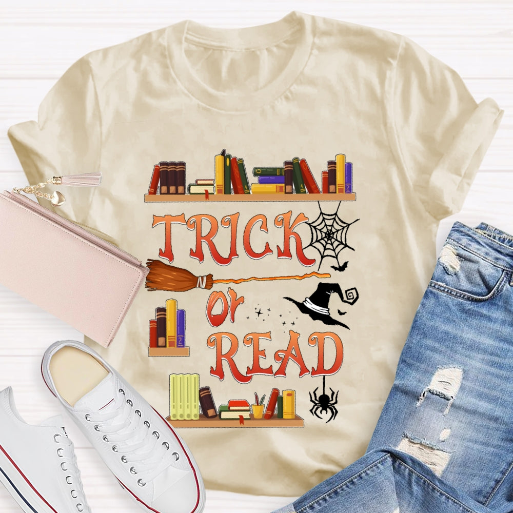 Trick Or Read Funny Teacher Halloween T-shirt