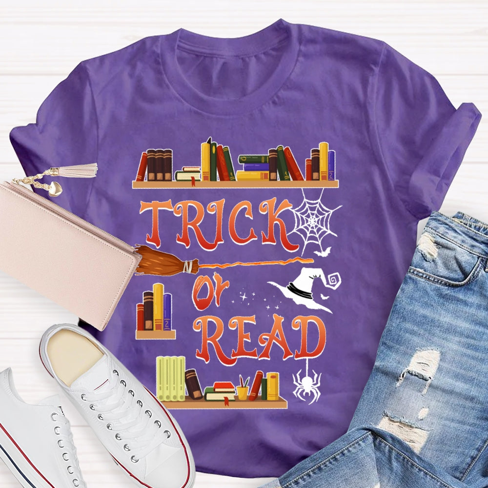 Trick Or Read Funny Teacher Halloween T-shirt