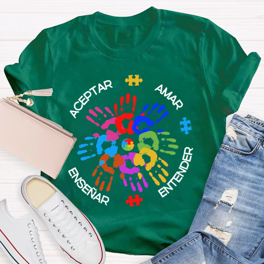 Amar EnseñAr Aceptar Entender T-shirt